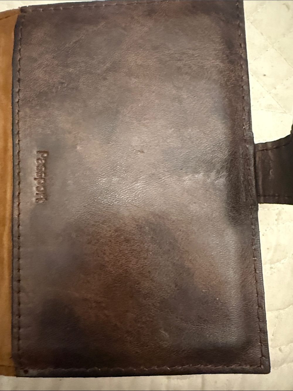 Patricia Nash Passport wallet ; Tooled Leather - Dark Brown - Picture 2 of 5